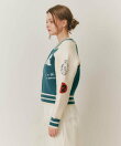 【=LOVE 大場花菜さん着用】スタジャンライクニットZIPジャケット