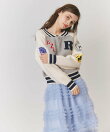 【=LOVE 大場花菜さん着用】スタジャンライクニットZIPジャケット