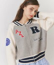 【=LOVE 大場花菜さん着用】スタジャンライクニットZIPジャケット
