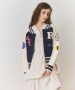 【=LOVE 大場花菜さん着用】スタジャンライクニットZIPジャケット