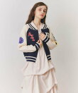【=LOVE 大場花菜さん着用】スタジャンライクニットZIPジャケット