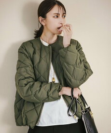 【SALE／30%OFF】UNFILO 【TAION×UNFILO】キルティングダウン ショート丈ブルゾン アンフィーロ ジャケット・アウター ダウンジャケット・ダウンベスト ブラック ネイビー カーキグリーン ホワイト グレー【送料無料】