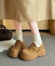 【shoes365】スエード調厚底シューズ