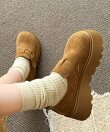 【shoes365】スエード調厚底シューズ