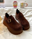 【shoes365】スエード調厚底シューズ