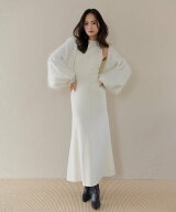anuans ファーライクボレロセットワンピース アニュアンス ワンピース・ドレス ワンピース ホワイト ブラ…