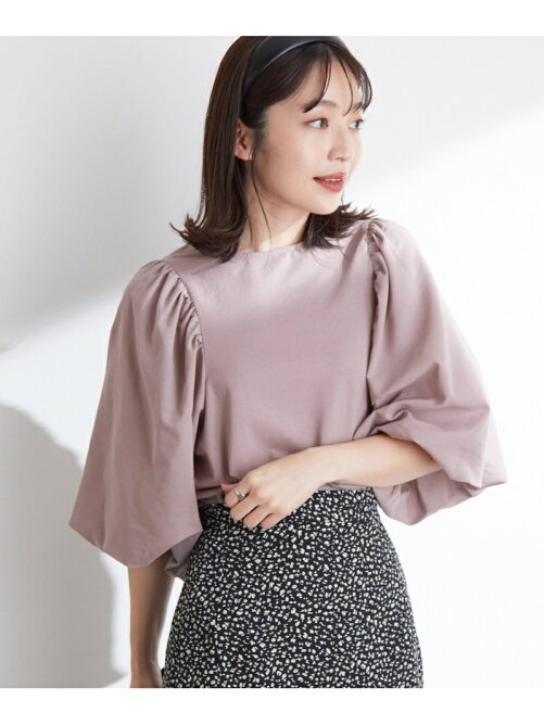 Vis ふわっと膨らむ 異素材ボリュームスリーブtシャツ Rakuten Fashion 楽天ファッション 旧楽天ブランドアベニュー Dk5651