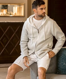 1PIU1UGUALE3 RELAX 1PIU1UGUALE3 RELAX GRADIENT KNIT HOODIE シフォン トップス ニット ホワイト ブラック【送料無料】