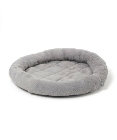 LAKOLE クロスキルトラウンドペットベッド ラコレ ペット用品 ペット用ベッド・マット・クッション ベージュ グレー