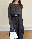 【WEB限定】柔らかヘンリーネックロンT