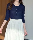 【WEB限定】柔らかヘンリーネックロンT