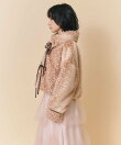 【=LOVE 大場花菜さん着用】【オンライン限定カラー】トリプルリボンボアショートジャケット