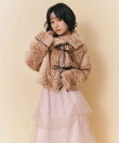 【=LOVE 大場花菜さん着用】【オンライン限定カラー】トリプルリボンボアショートジャケット