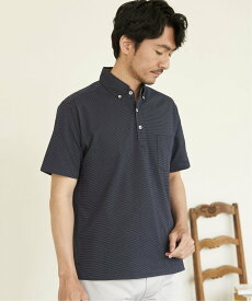 【SALE／20%OFF】IKKA LOUNGE 【吸水速乾/イージーケア】アーバンドライ ボタンダウンポロシャツ イッカ トップス ポロシャツ グレー ホワイト ネイビー ブルー グリーン