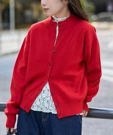 【SALE／25%OFF】coen モチモチモックネックニットカーディガン コーエン トップス カーディガン レッド ブラック ブラウン グレー