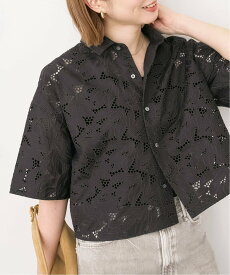Spick & Span TICCA / ティッカ 別注レース半袖シャツ* スピックアンドスパン トップス シャツ・ブラウス ホワイト グレー【送料無料】