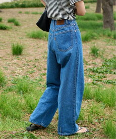 OUTDOOR PRODUCTS Usual Things ≪予約 追加≫ULTサマーデニムハイライズルーズ5PKT BLUE/NAVY アウトドアプロダクツユージュアルシングス パンツ ジーンズ・デニムパンツ ネイビー ブルー【送料無料】