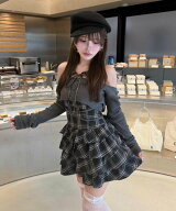 【SALE／10%OFF】one after another NICE CLAUP アンサンブルティアードミニワンピース ワンアフターアナ…