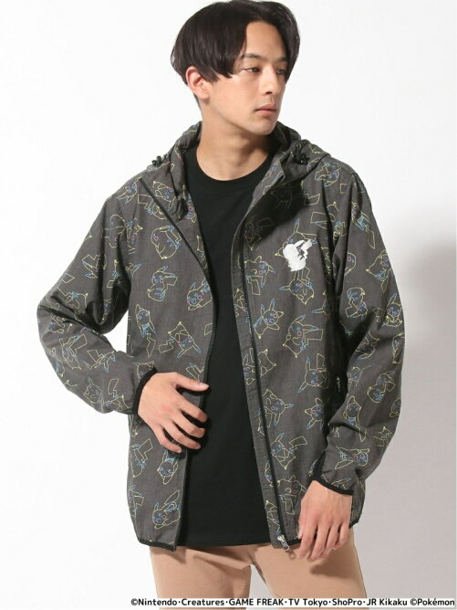 Go Slow Caravan Go Slow Caravan M T C ポプリン ピカチュウ柄パーカージャケット Rakuten Fashion 楽天ファッション 旧楽天ブランドアベニュー Bk1653