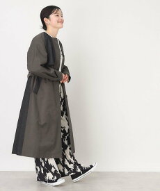 【SALE／37%OFF】THE SHOP TK 【デニム切替】ノーカラーコート ザ ショップ ティーケー ジャケット・アウター その他のジャケット・アウター ブラック ネイビー【送料無料】