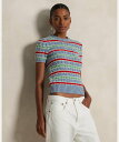 【SALE／30%OFF】POLO RALPH LAUREN ストライプド ケーブルニット ショートスリーブ セーター ラルフローレン トップ…