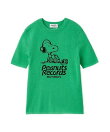 【PEANUTS RECORDS】スヌーピージャガードリブニット