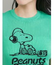 【PEANUTS RECORDS】スヌーピージャガードリブニット