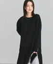 異素材ドッキングシャーリングワンピース