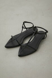 【SALE／10%OFF】AZUL BY MOUSSY T-STRAP POINTED TOE SANDALS アズールバイマウジー シューズ・靴 サンダル ブラック グレー【送料無料】