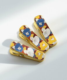 Nico@ntique ニコアンティーク 着物クリップ つばき 大 3個セット ウタタネ 着物・浴衣・和装小物 和装小物 レッド【送料無料】