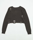 モヘアタッチダメージショートニット