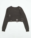 モヘアタッチダメージショートニット