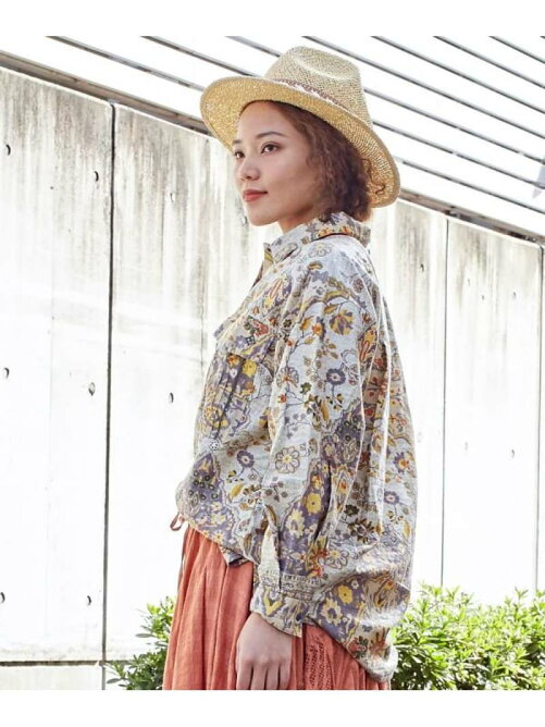 チャイハネ フォークロアプリントサファリシャツ Rakuten Fashion 楽天ファッション 旧楽天ブランドアベニュー Cc9655