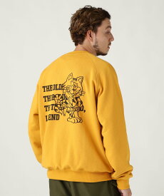 AVIREX 《WEB&DEPOT限定》CREW NECK SWEAT TOMCAT / クルーネック アヴィレックス トップス スウェット・トレーナー ブルー イエロー ホワイト【送料無料】