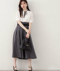 PROPORTION BODY DRESSING ハイウエストタックフレアスカート プロポーションボディドレッシング スカート その他のスカート グレー ホワイト ブルー【送料無料】