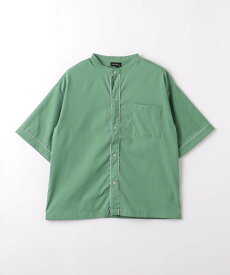 UNITED ARROWS green label relaxing TJ パイピング バンドカラーシャツ 140cm-160cm ユナイテッドアローズ グリーンレーベルリラクシング トップス シャツ・ブラウス カーキ ブラック