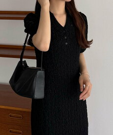 【SALE／15%OFF】JUNOAH callautia カットレースポロワンピース(ペチワンピースセット) ジュノア ワンピース・ドレス ワンピース ホワイト ブラウン ブラック【送料無料】