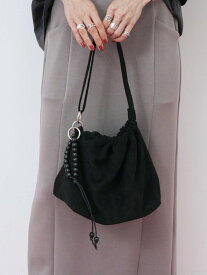 【SALE／44%OFF】Samansa Mos2 blue スエードショルダーバッグ サマンサモスモス バッグ ハンドバッグ ワインレッド ブラック ブラウン