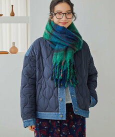 【SALE／50%OFF】niko and ... オリジナルアソート太フリンジストール ニコアンド ファッション雑貨 マフラー・ストール・ネックウォーマー ブラウン