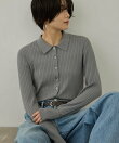【WEB限定】リブポロ衿カーディガン