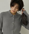【WEB限定】リブポロ衿カーディガン