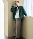 ガンクラブチェックハイウエストワイドパンツ