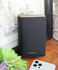 【SALE／50%OFF】niko and ... オリジナル二つ折り8ポケット財布 ニコアンド 財布・ポーチ・ケース 財布 ブルー ブラック レッド ホワイト