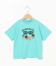 OCEAN&GROUND OCEAN&GROUND/(K)パロディプリントTシャツ オーシャンアンドグラウンド トップス カットソー・Tシャツ イエロー ホワイト グリーン ブルー ピンク