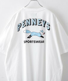 coen Penneys(ぺニーズ)別注ビッグロゴTシャツ コーエン トップス カットソー・Tシャツ ホワイト ピンク