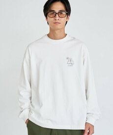【SALE／10%OFF】coen RYO KANEYASU * コーエン アニマルプリントロンT コーエン トップス カットソー・Tシャツ ベージュ ホワイト ブルー グレー