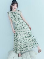 SNIDEL 【販路限定サイズあり】Sustainableフリルワンピース スナイデル ワンピース・ドレス ワンピース …
