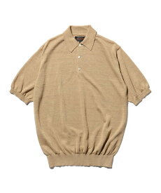 【SALE／50%OFF】BEAMS PLUS Knit Polo Hemp ビームス メン トップス ポロシャツ グリーン グレー ネイビー ベージュ ブラック【送料無料】