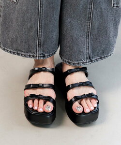 attagirl 厚底ミュールサンダル アタガール シューズ・靴 サンダル ピンク シルバー