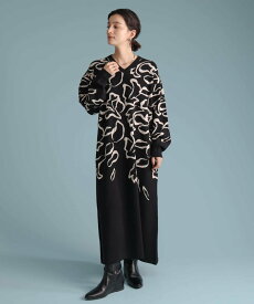 【SALE／49%OFF】Bou Jeloud 袋ジャガード柄マキシワンピース バブ / ブージュルード ワンピース・ドレス ワンピース グレー ホワイト ブラック【送料無料】